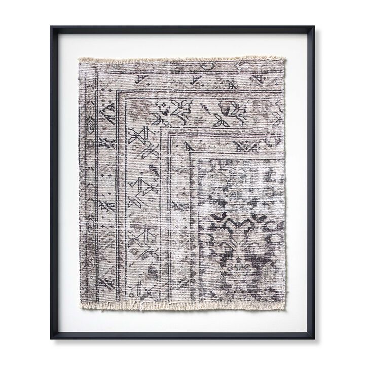 Aleppo Black/Ivory 2'9"x3'3" Wall Art